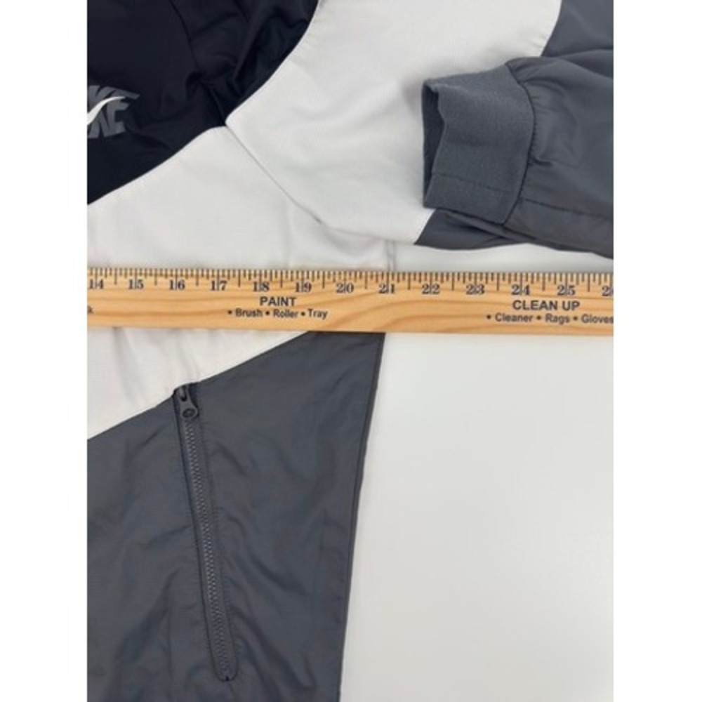 Nike Windrunner Jacket Mens Small Black White Grey Big Swoosh Full Zip Hooded - Picture 12 of 16